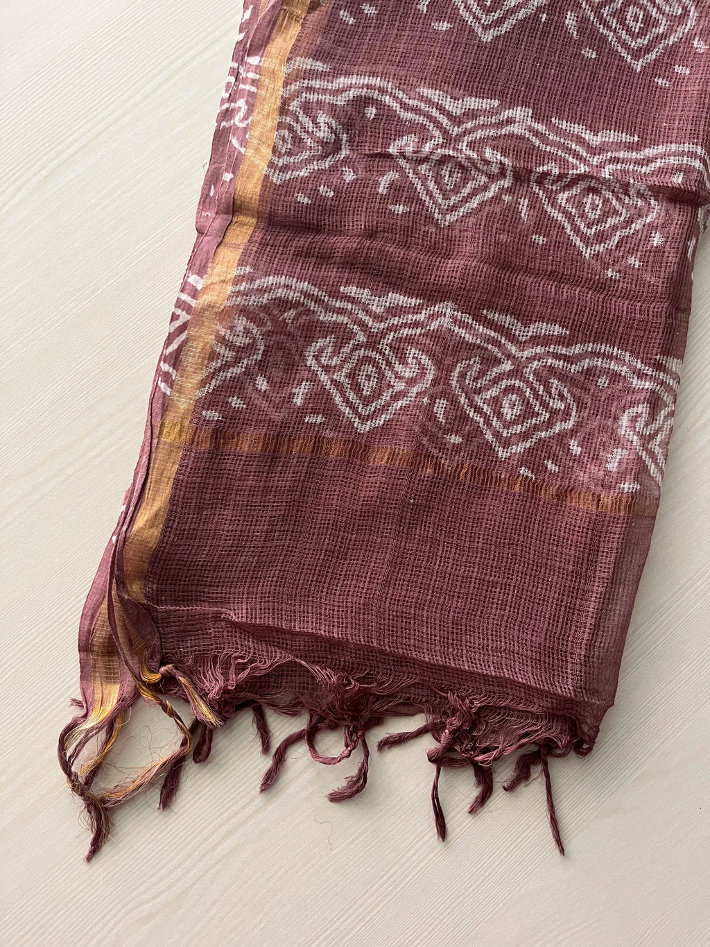 Hand Block Printed Full Kota Suit Earthen Grace