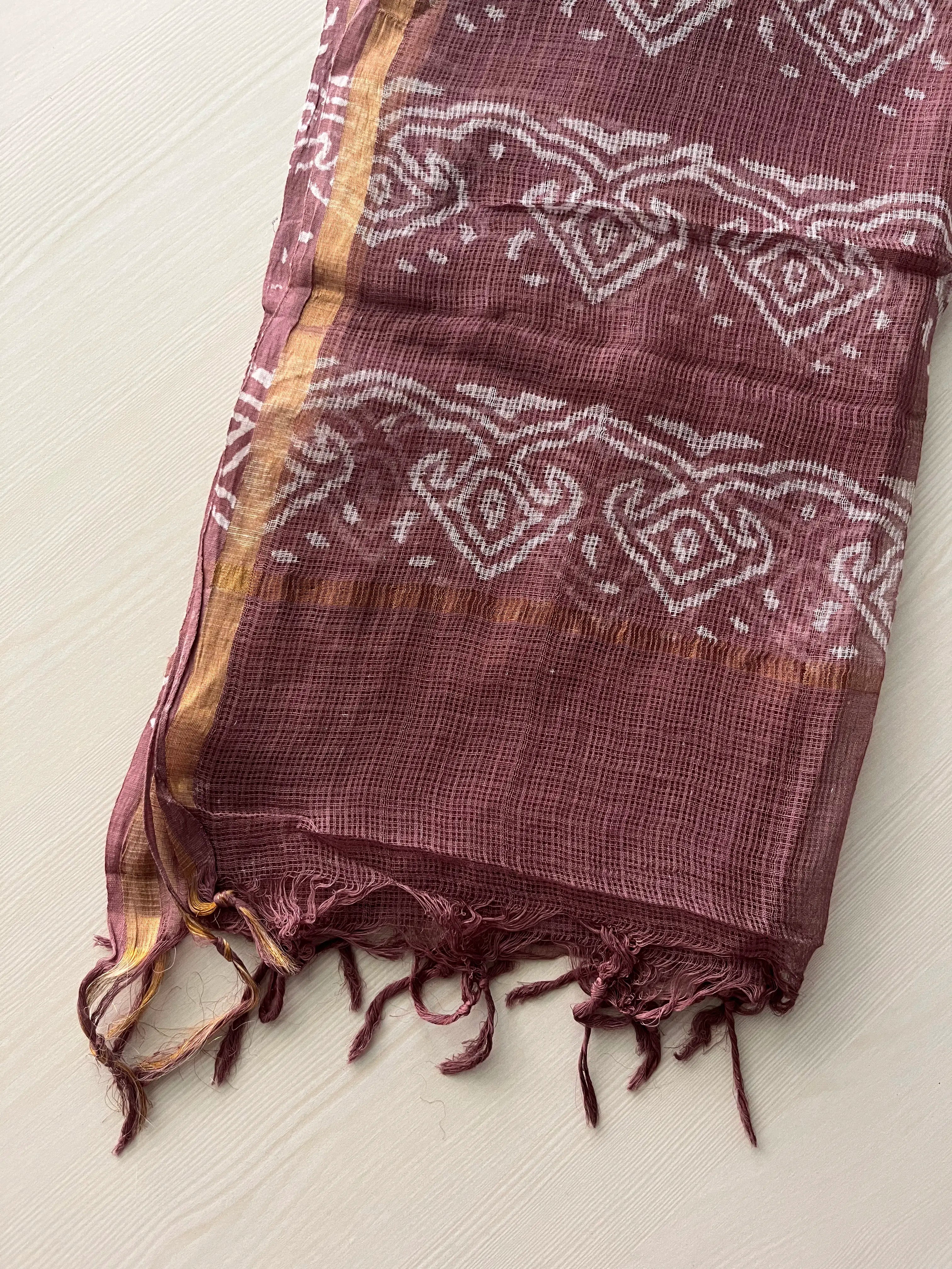 Hand Block Printed Full Kota Suit Earthen Grace