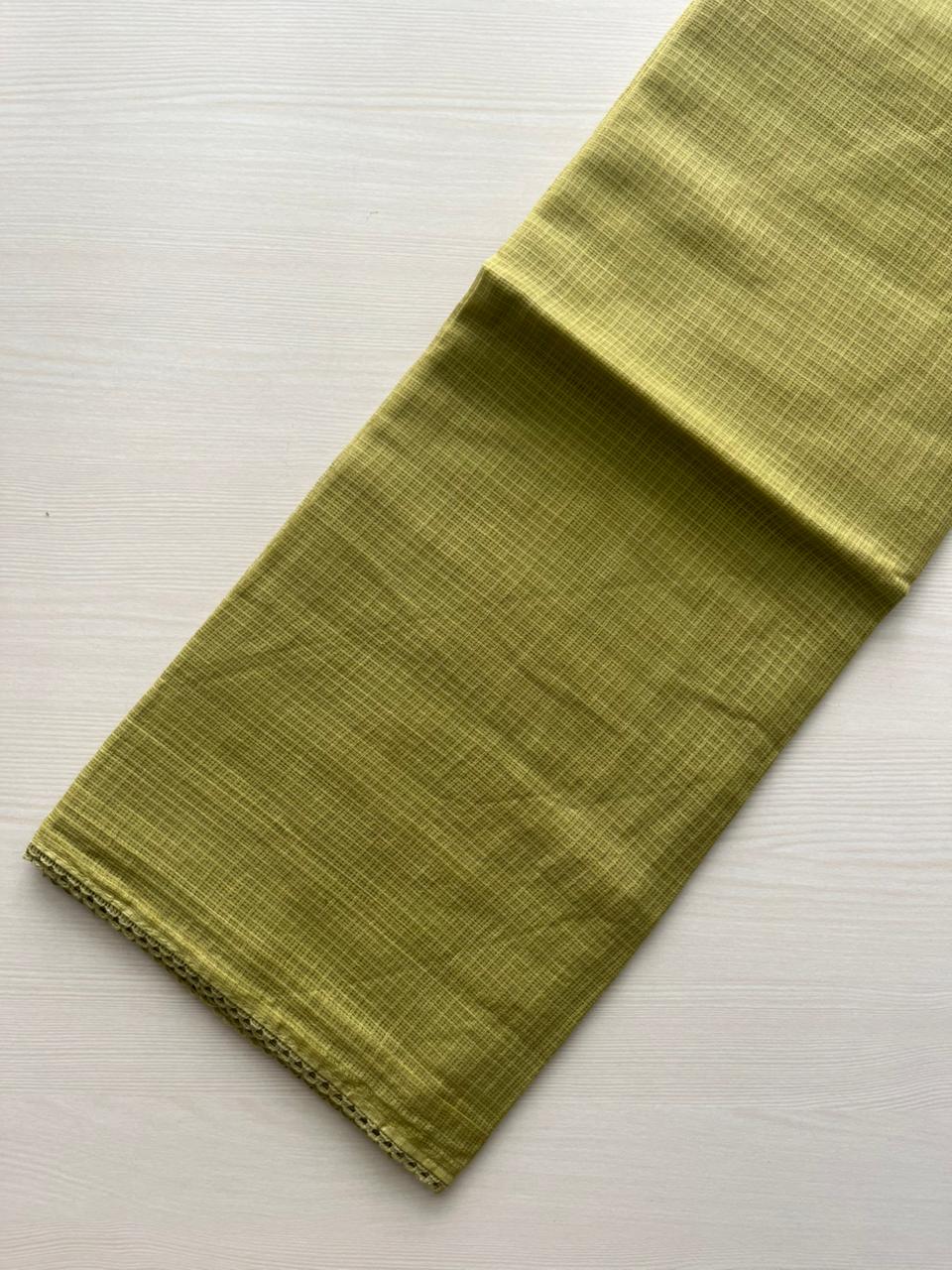 Pastel Whispers Tie-Dye Net Kota Suit Material Meadow Lace